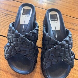 Dolce Vita Black Braided Sandals
